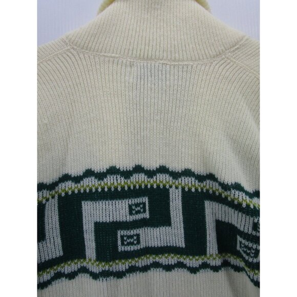 VINTAGE Fall River Knitting Mills Sweater Medium Cardigan 60s Shawl * - Picture 7 of 9